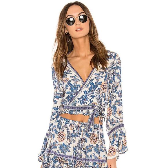 Spell & the Gypsy Monaco Etienne Wrap Top Sz. S - Picture 5 of 10